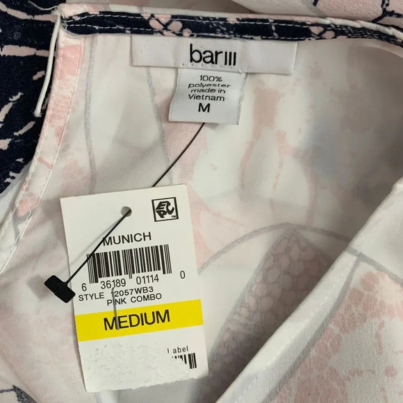 Bar III Ruffle-Sleeve Shift Dress in Pink Combo - Picture 10 of 12